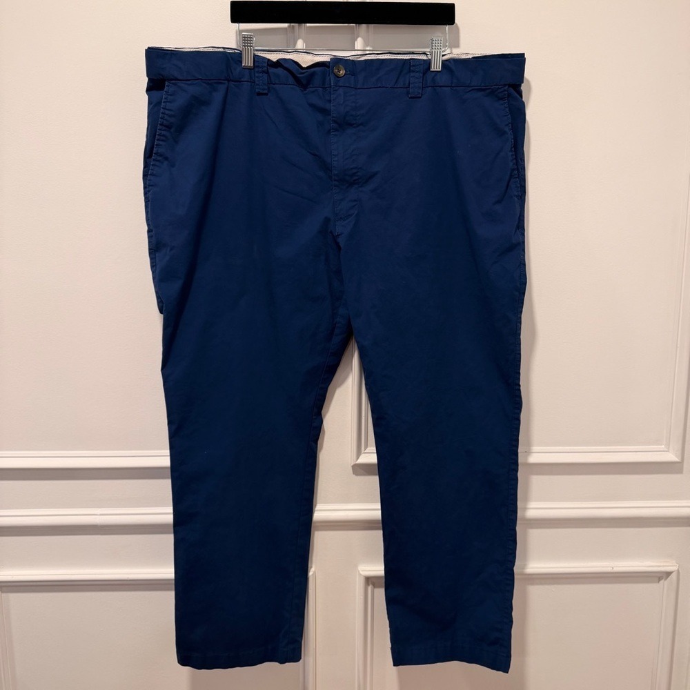 Amazon Essentials Men's Size 48x28 Navy Blue‎ Chino Pants Flat Front